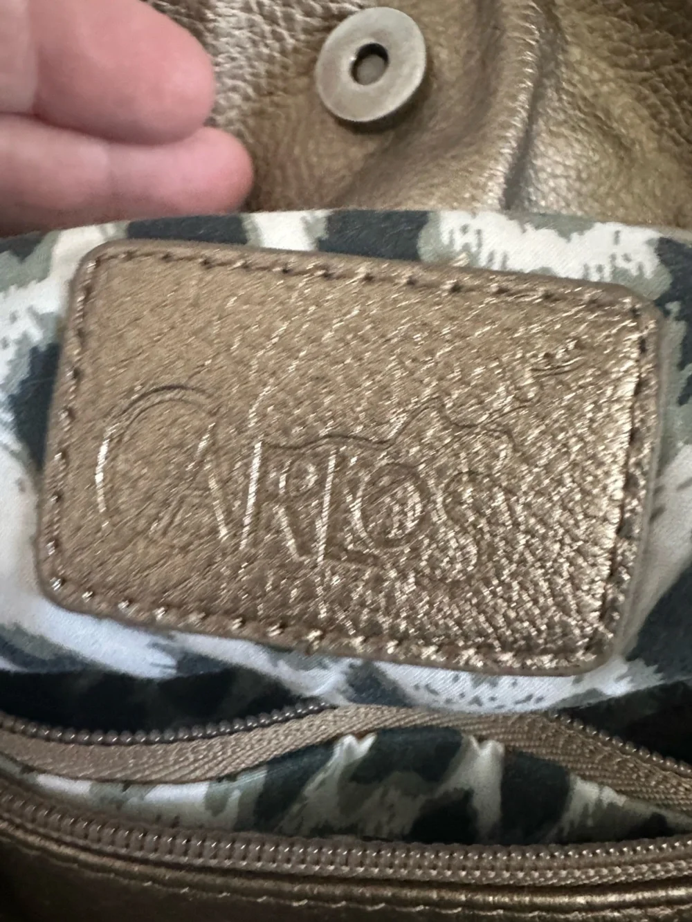 Carlos Santana Rock n Roll Metallic Hobo Purse